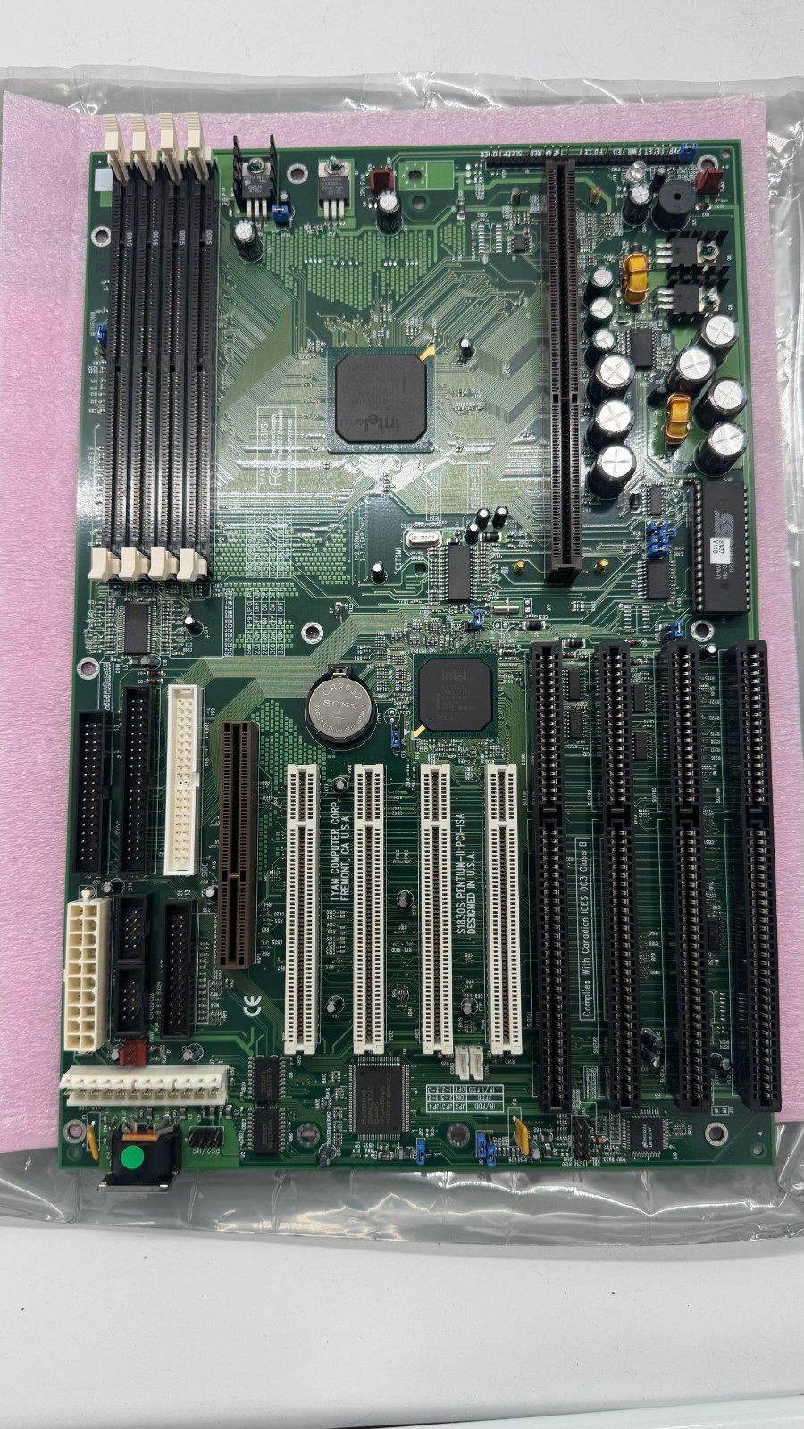 Tsunami  s1830s at mb, 440bx,slot1, 4xisa,4xpci,agp,4dimm,new, bulk pack, rare