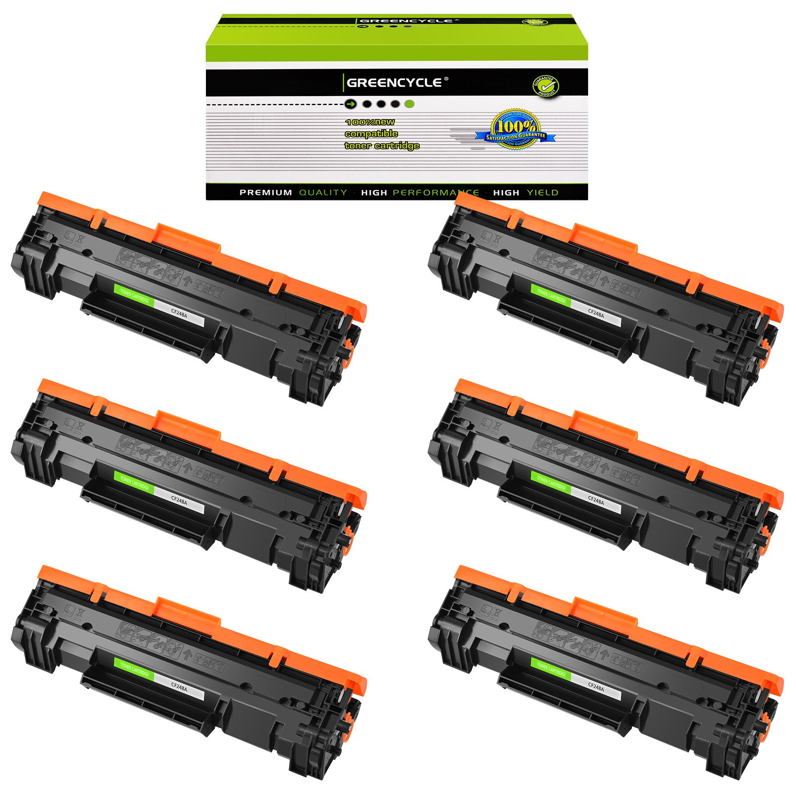 6PK CF248A Toner Cartridge for HP 48A Laserjet M16a M16w MFP M29a M15a