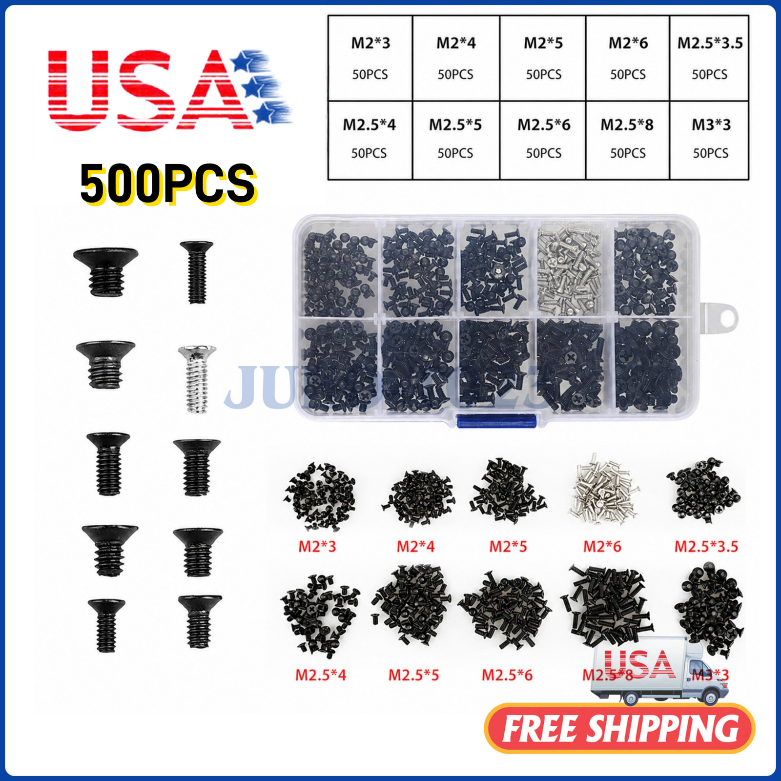 500Pcs Set Laptop Computer Screws Set For Sony Toshiba SAMSUNG HP Dell Lenovo