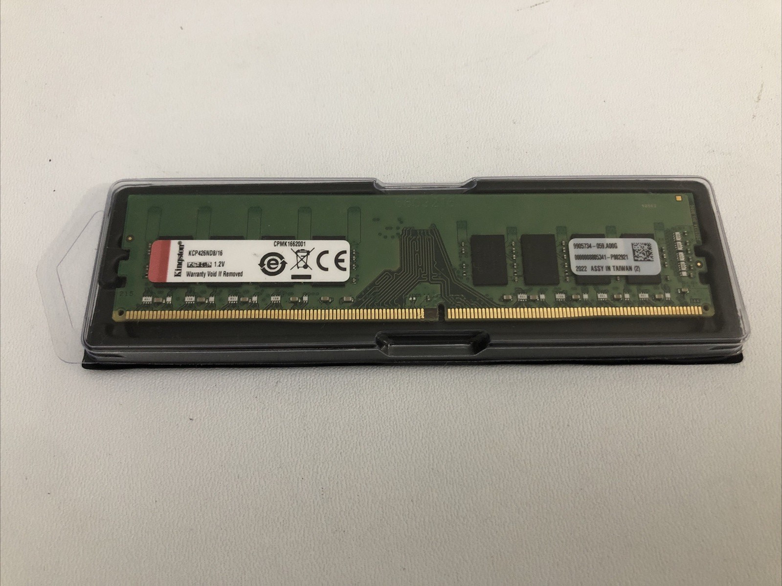 1 X 16GB  Kingston DDR4-2666MHz SDRAM Dual Rank Non-ECC Memory Ram