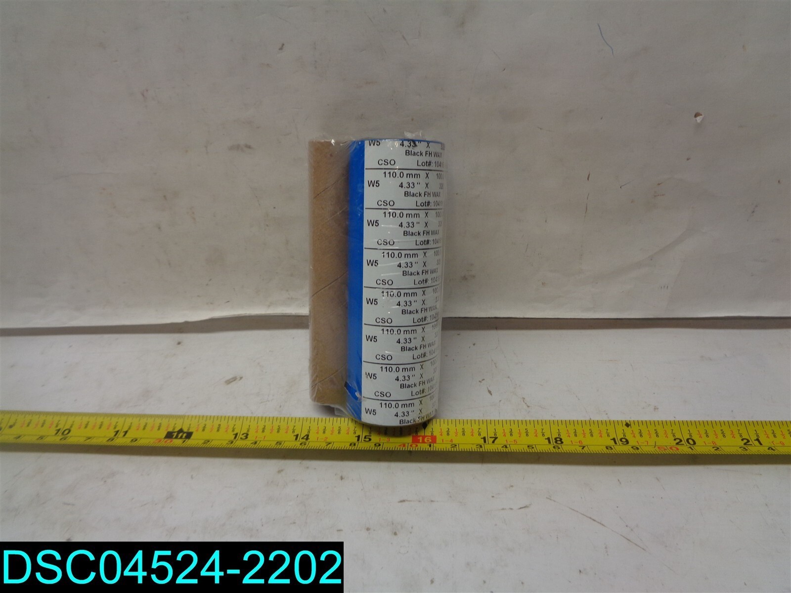 QTY=3 Rolls: TSG110FW TSG Thermal Transfer Ribbon 110mm X 100M (4.33" X 328')