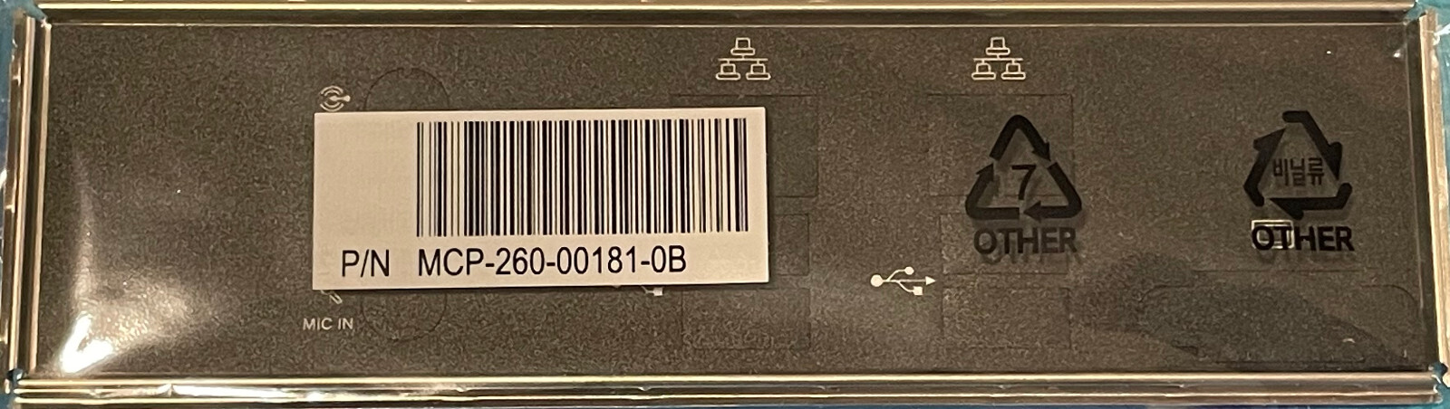 SuperMicro IO Shield MCP-260-00181-0B