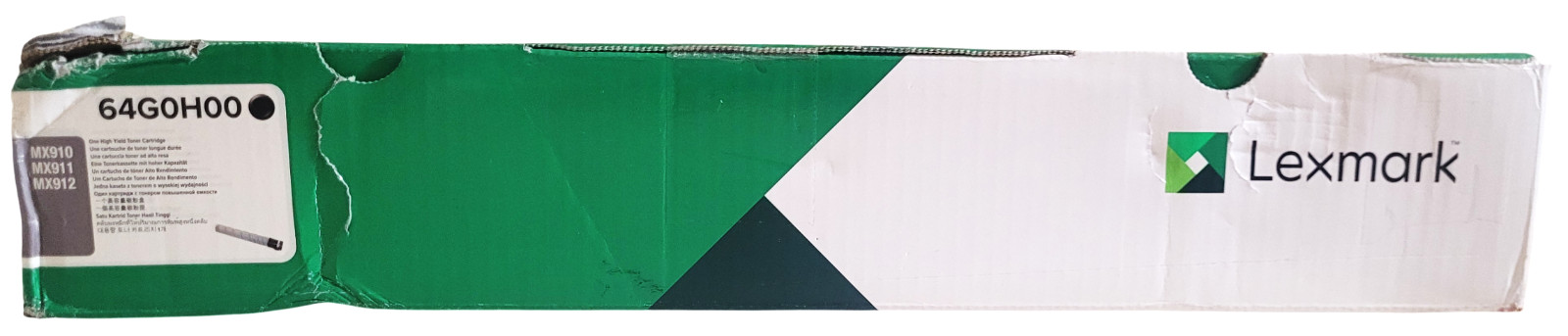 Lexmark 64G0H00 Black High Yield Toner Cartridge New With Ripped Open Box
