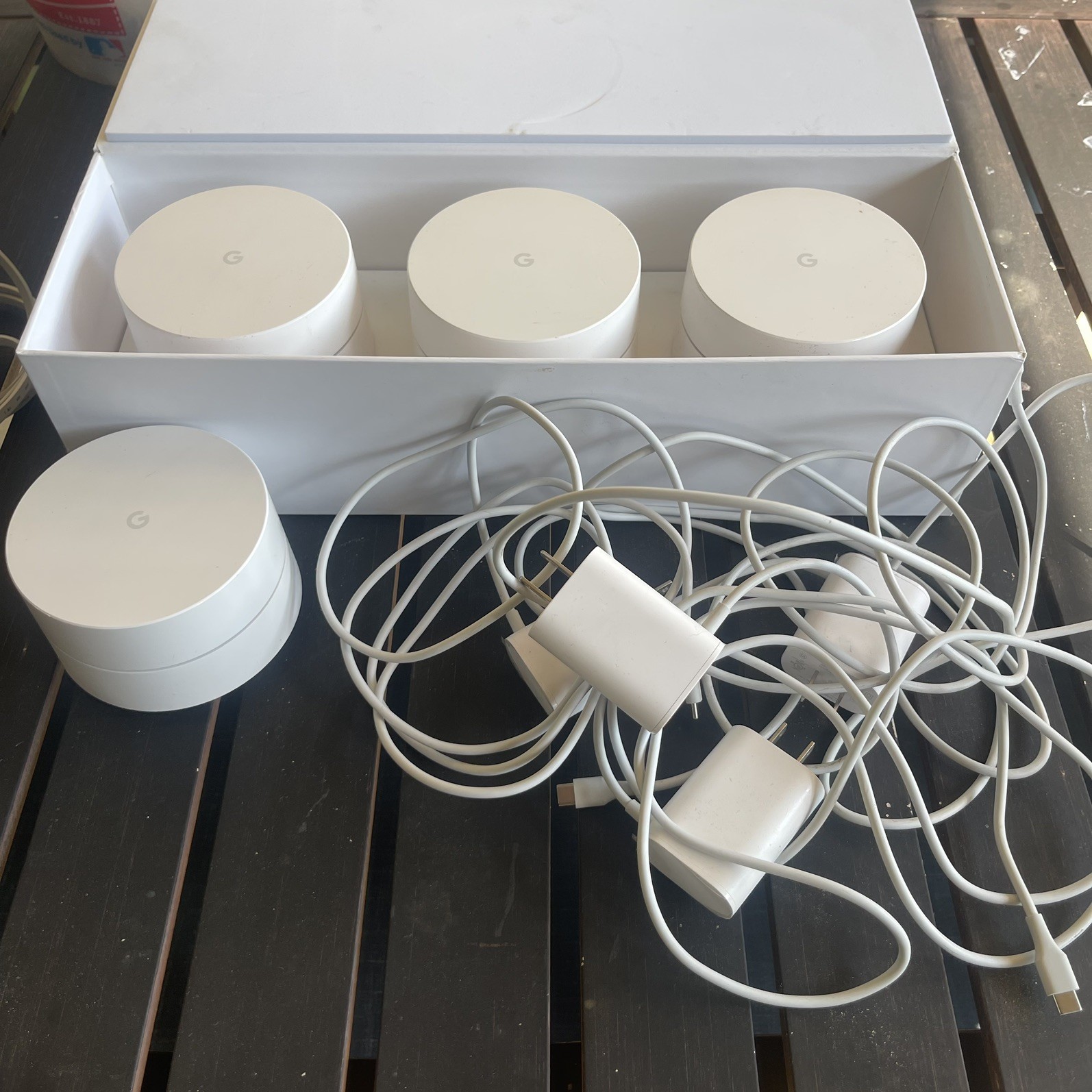 Google Wifi Mesh Router AC1304 (Lot of 4) - White with Power Supplies & Ethernet