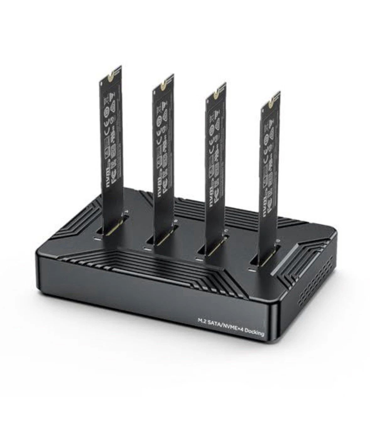 MiliPow 4-Bay M.2 NVME SATA SSD Enclosure Tool-Free, USB 3.2 Gen 2 10Gbps Ext...