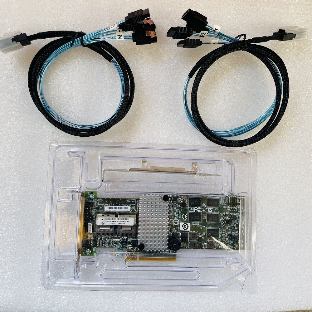 LSI LSI00202 Megaraid SAS 9260-8i RAID controller+SFF-8087 to (4) SATA cables