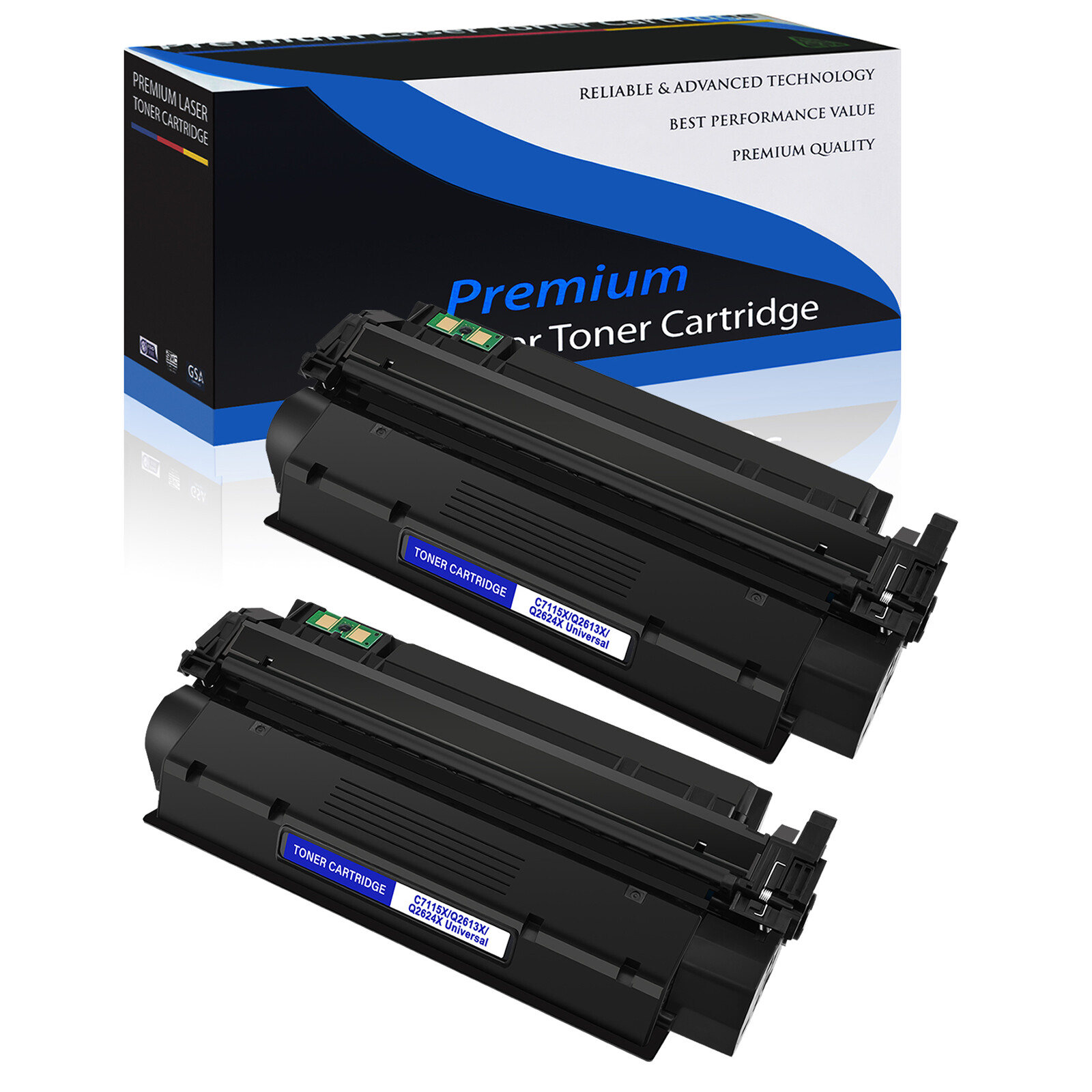 2PK Q2613X 13X For HP Laserjet 1300 1300N 1300xi Series Black Toner Cartridge