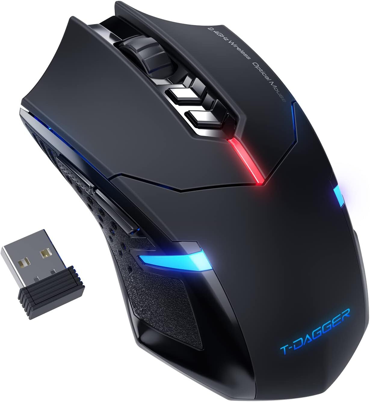 T-DAGGER Wireless Gaming Mouse- USB Cordless PC Accessories Computer Mice