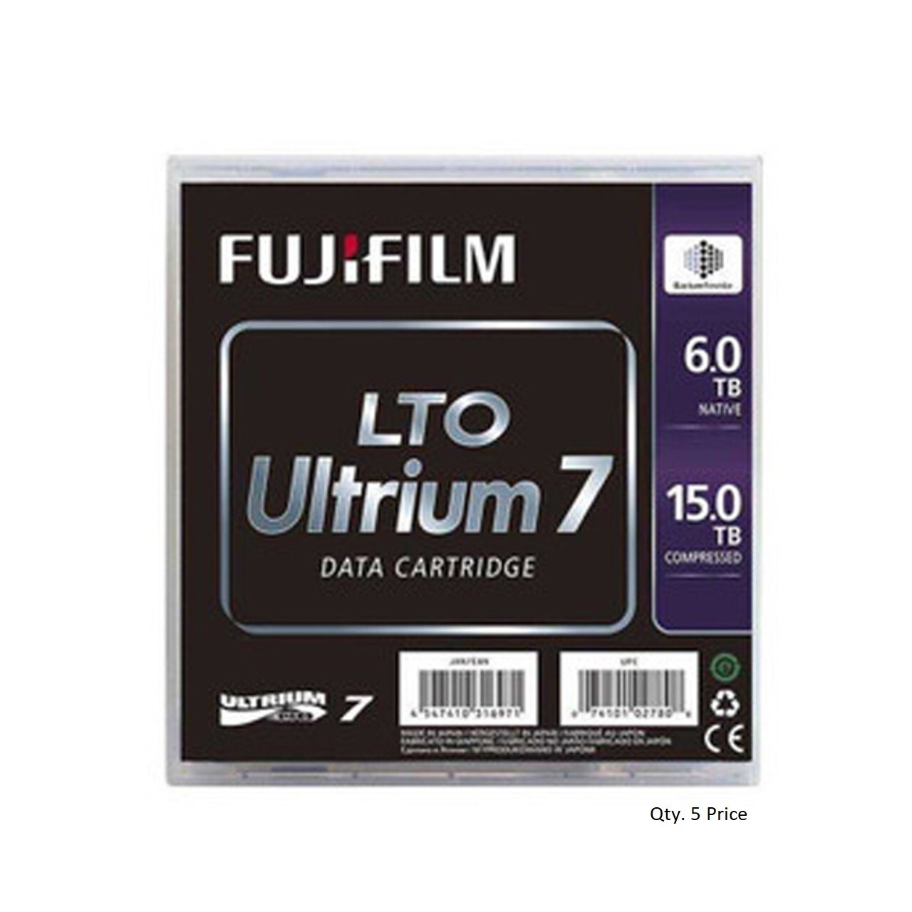 Fujifilm 16456574 LTO Ultrium 7 LTO-7 BackUp Tapes Brand New Sealed (5-Pack)