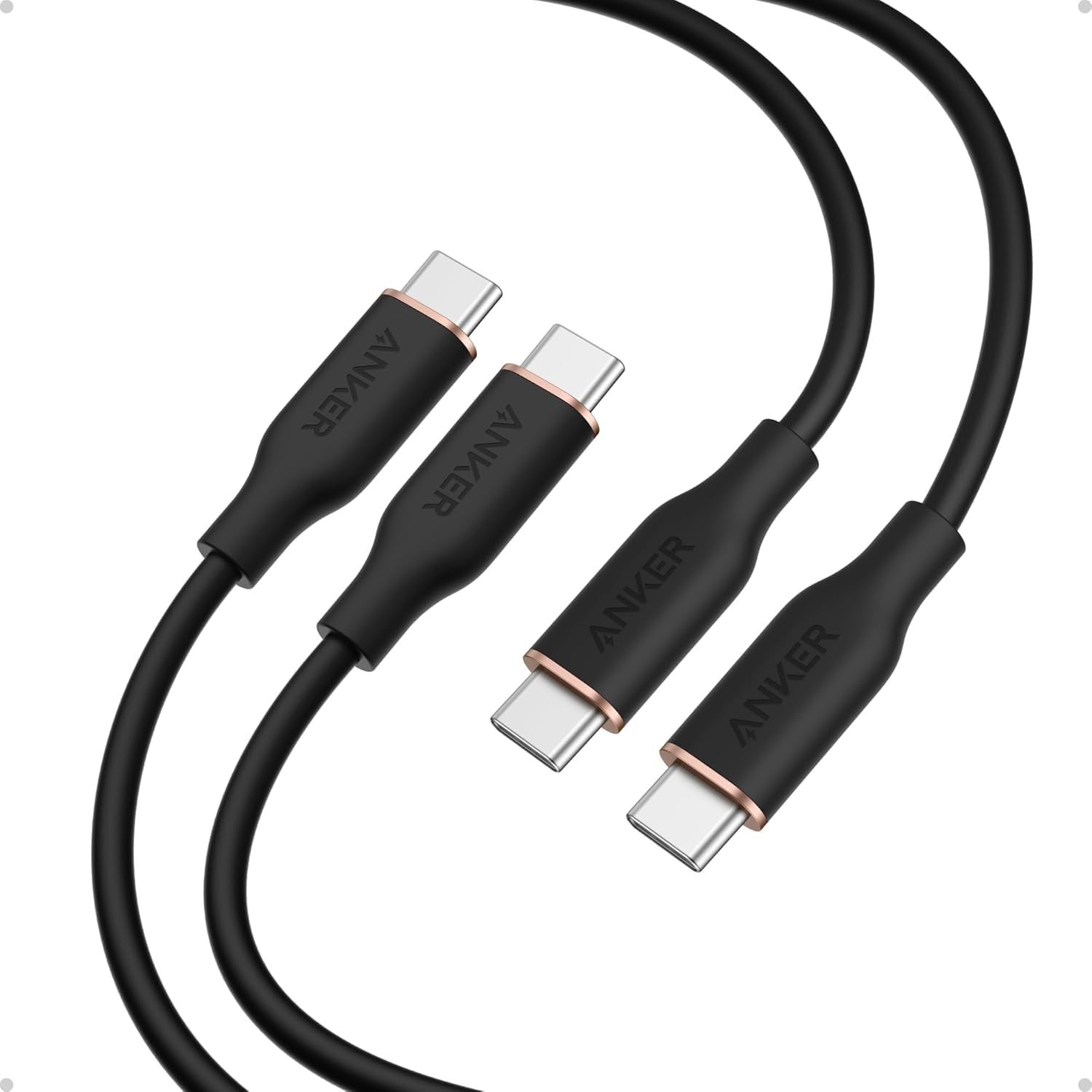 Anker 240W PowerLine III Flow USB C to USB C Cable 240W [2 Pack 1.8m]
