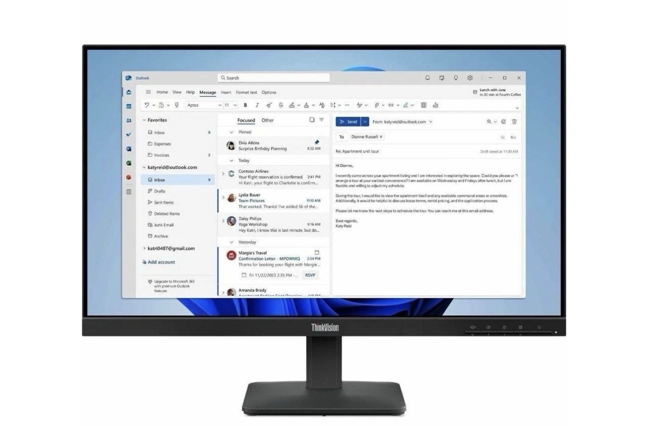 Lenovo ThinkVision S24-4e 24" Panel IPS Full HD 100 Hz