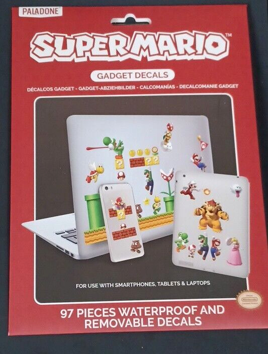 PALADONE- NINTENDO Super Mario Gadget Decals  BRAND NEW - 97 Pieces