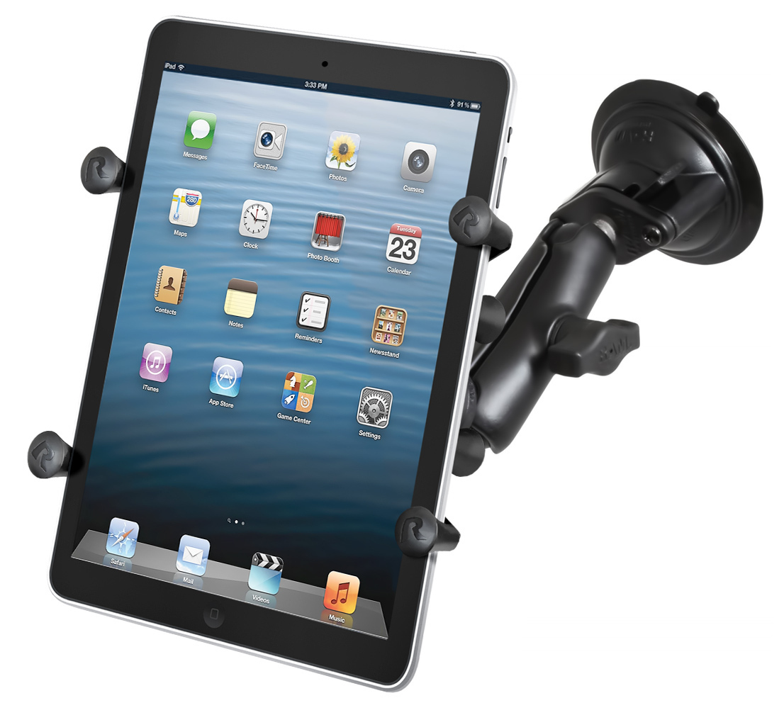 RAM-B-166-UN8U XGRIP UNIVERSAL SUCTION CUP CAR SUV MOUNT HOLDER FOR 7" TABLETS