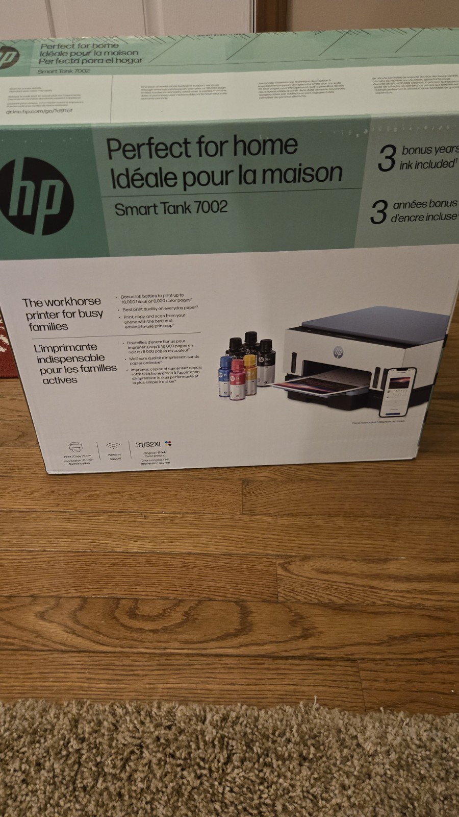 HP Smart Tank 7002 Wireless All-in-One Inkjet Printer Open Box NEW