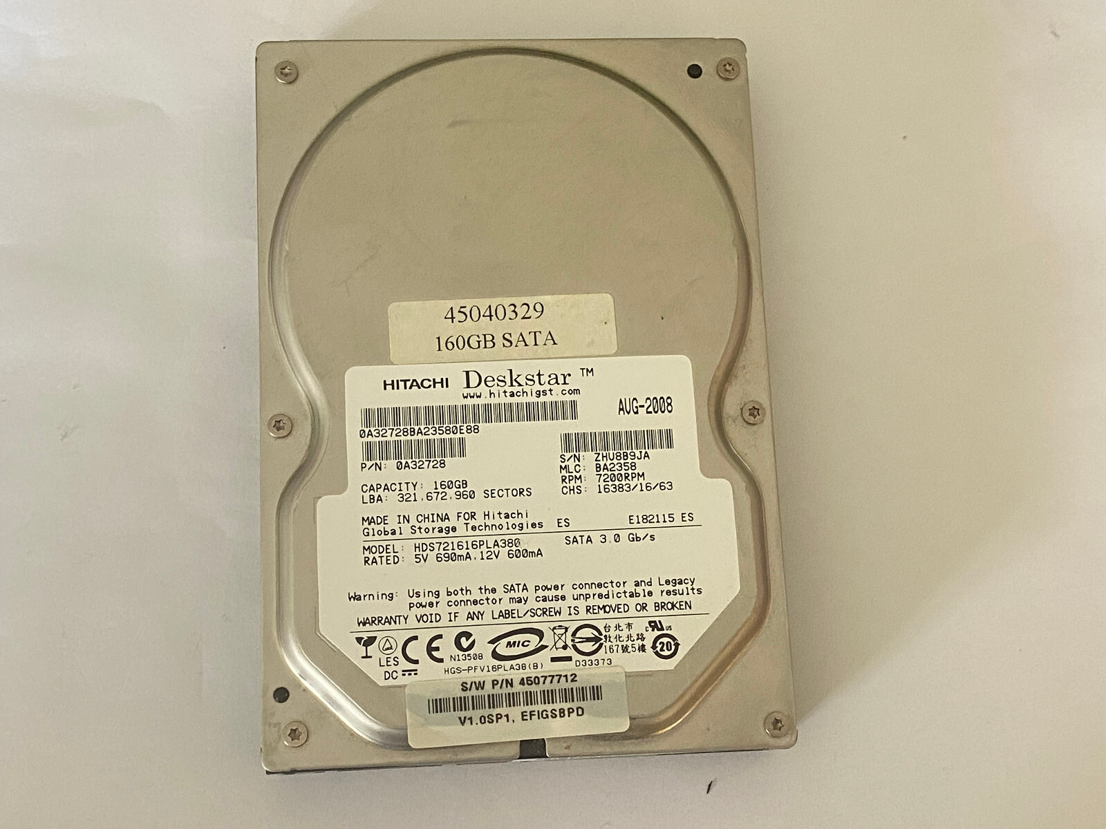 Hitachi efi hard drive 45040329 for fiery EX700 45077712
