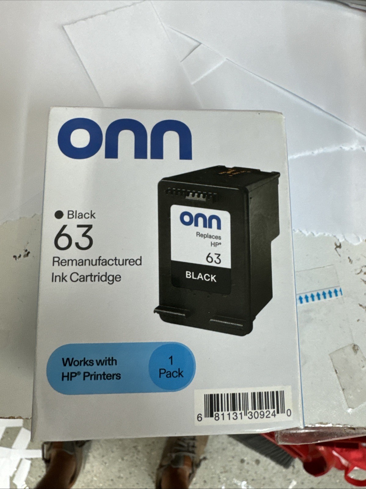 Open Sealed Onn. Ink Black 63 1 Cartridge Compatible With HP EXP 10/2026