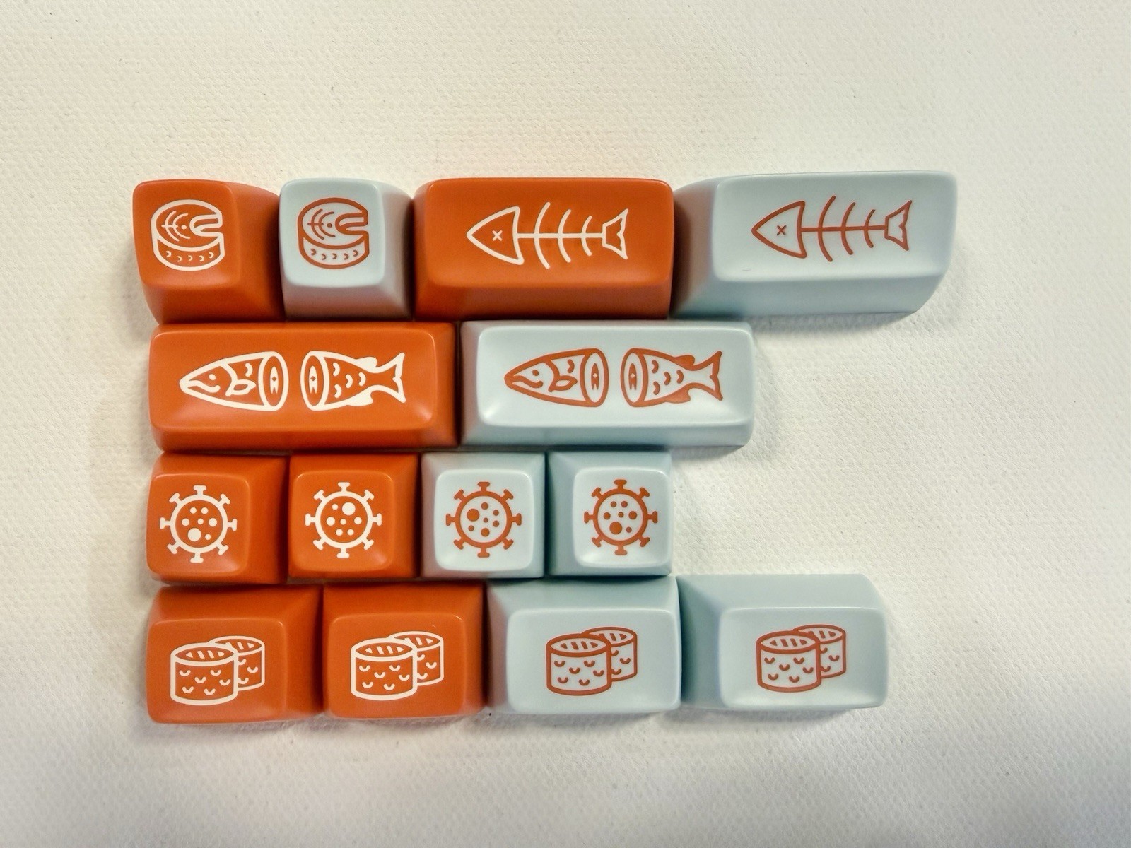 MelGeek MG Salmon Sushi Novelty Keycap Set PBT OEM MX Compatible New Loose