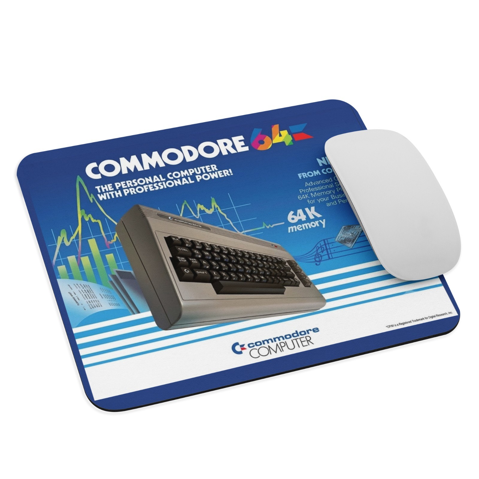 Commodore 64 BOX- Retro Mouse Pad – The Ultimate 80s Tech Nostalgia 9.5" x 7.75