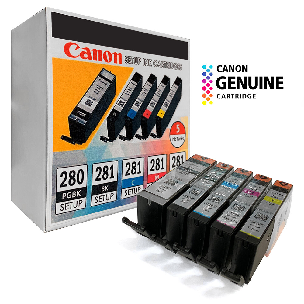 LOT OF 500 – Canon 280 PGI-280 / CLI-281 Black, Cyan, Magenta, Yellow