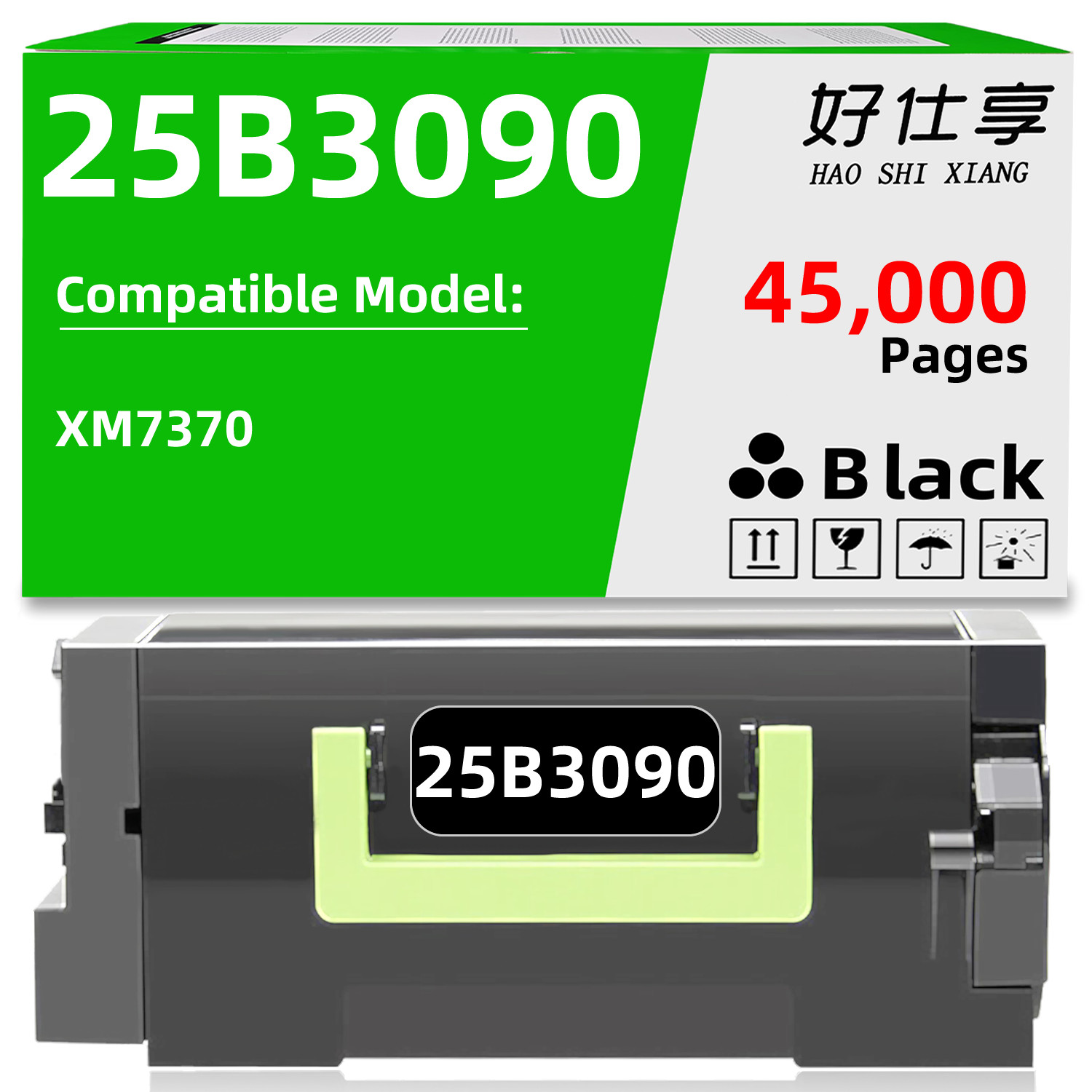 25B3090 Toner Cartridge Compatible for Lexmark  XM7370 (45000Pages)