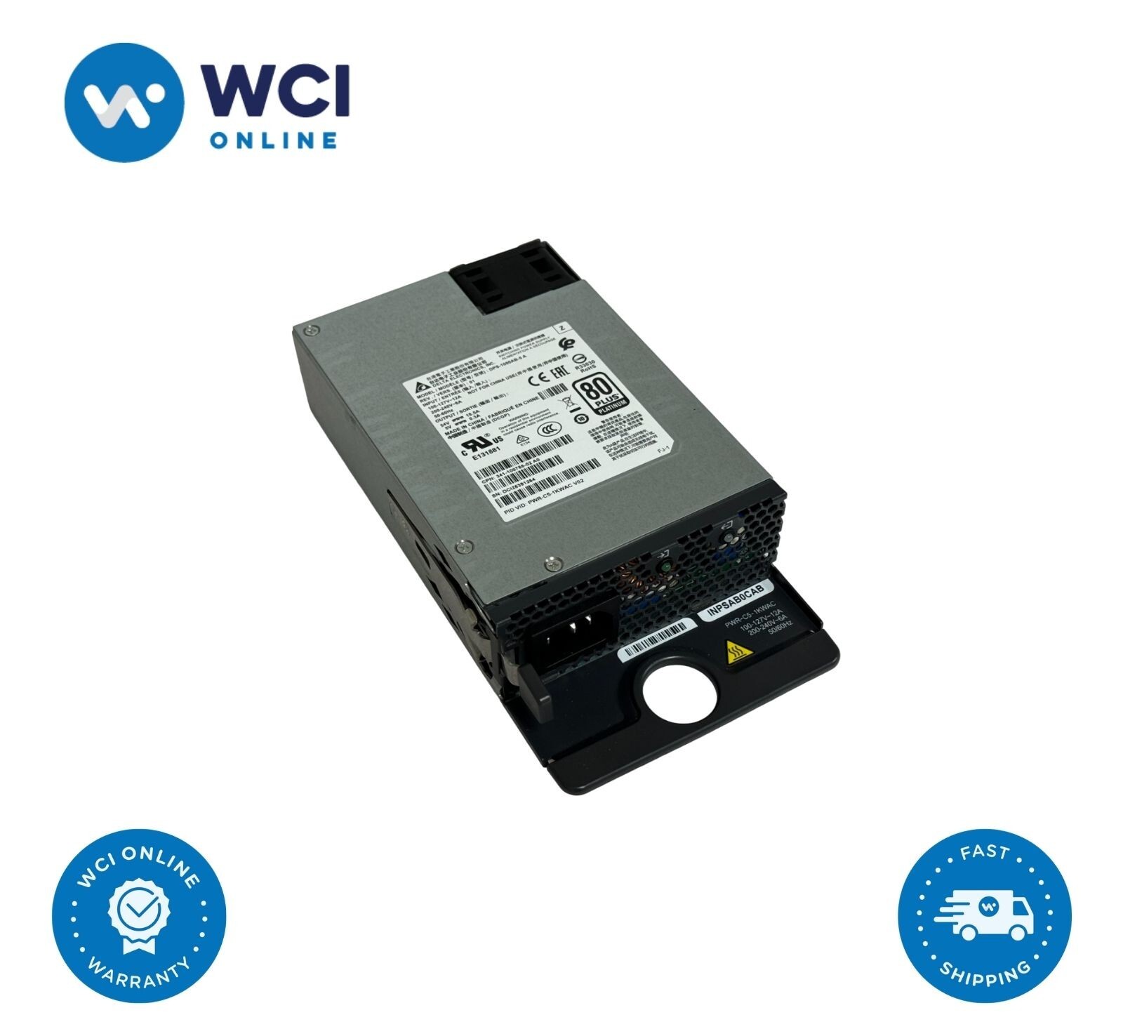 Cisco PWR-C5-1KWAC Catalyst 9200 and 9200L Switch 1KW AC Config 5 Power Supply