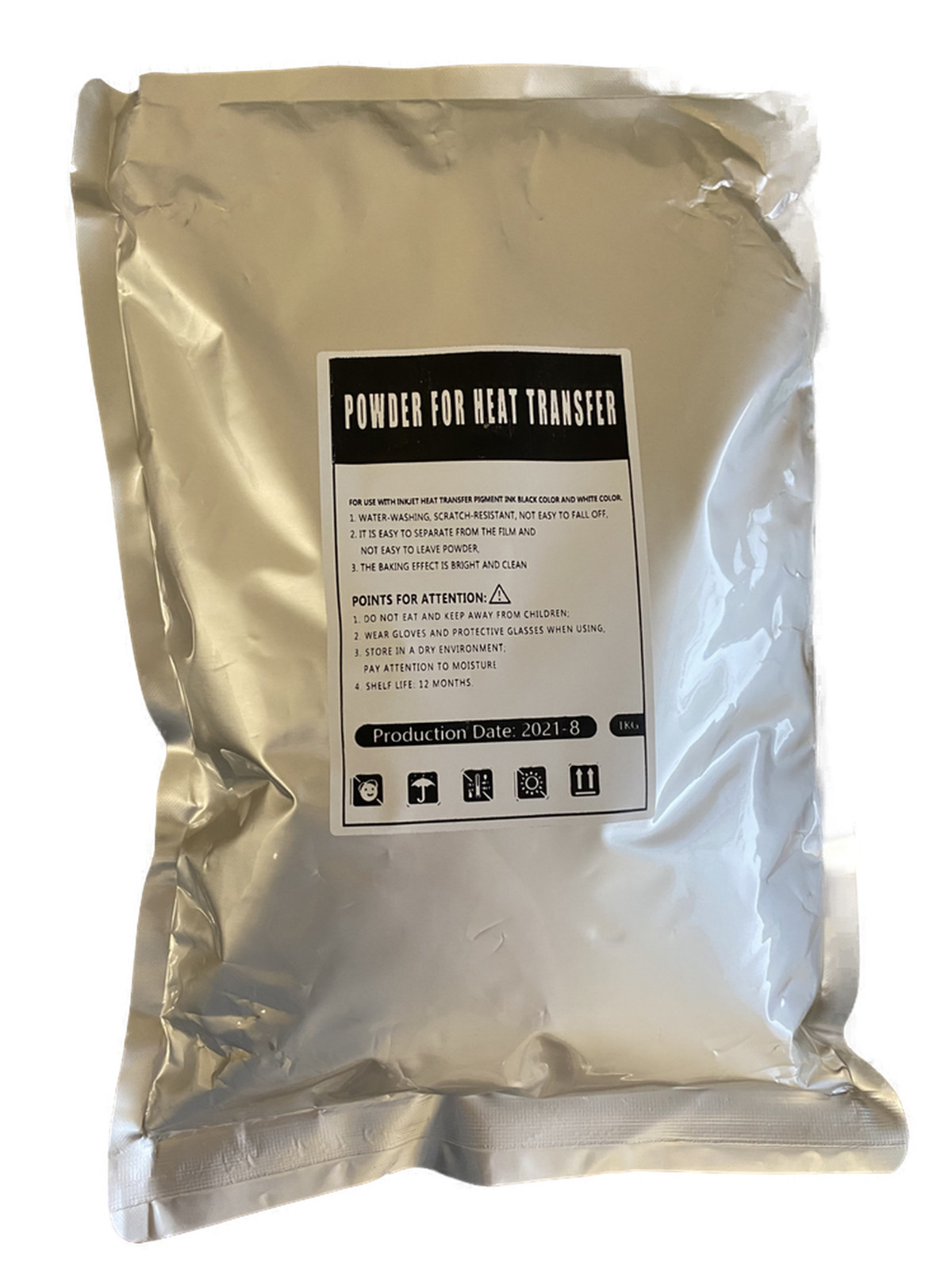 Premium Heat Transfer Film PET DTF Hot Melt Adhesive White Powder -1KG (2.2lbs)