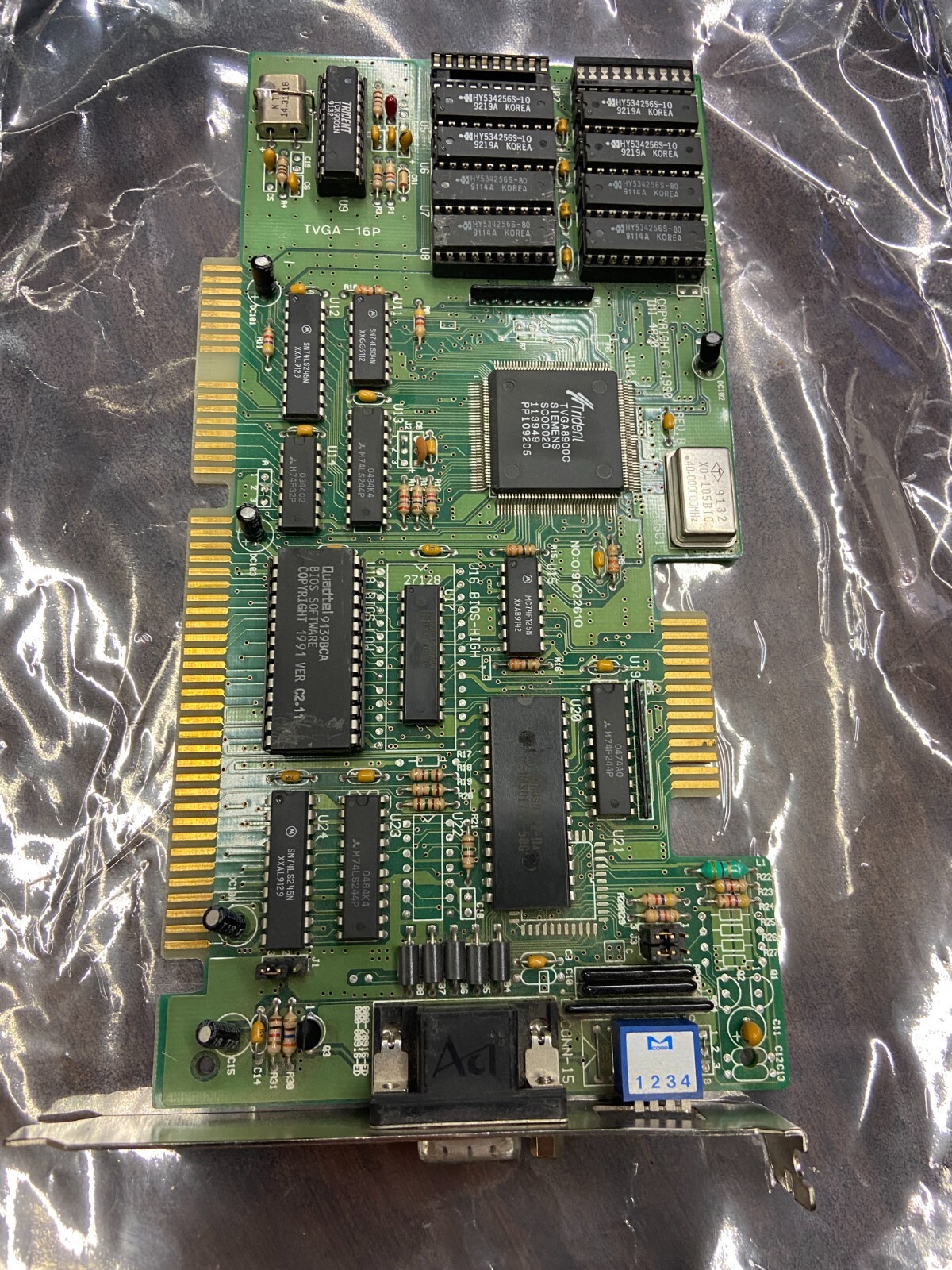 Vintage TMI 4820 Trident TVGA8900C ISA VGA GPU-Tested