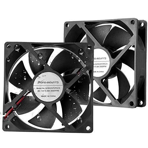 92mm 90mm 12V DC High Airflow Moisture-Proof Fan 2Pin XH2.54 3000RPM 2-Pack