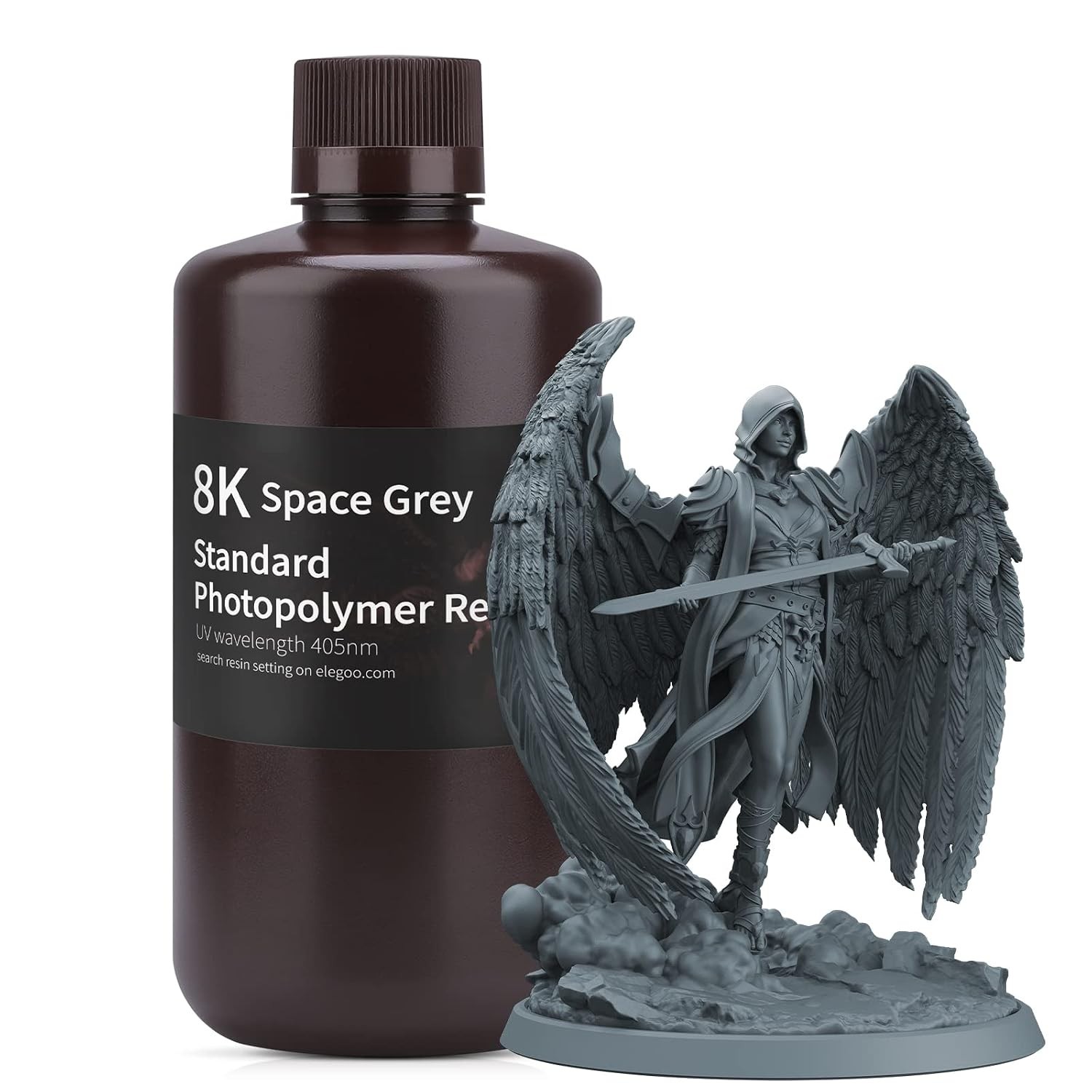 ELEGOO 8K 3D Printer Resin 1000G Space Grey
