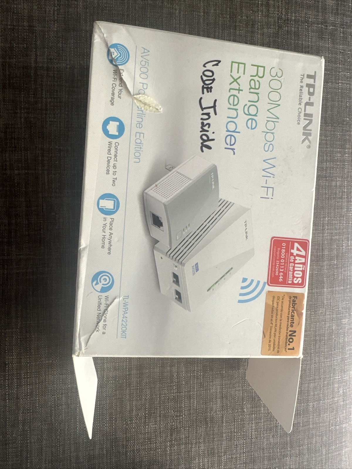 TP-LINK TL-WPA4220KIT 300Mbps AV500 WiFi Powerline Extender Starter Kit
