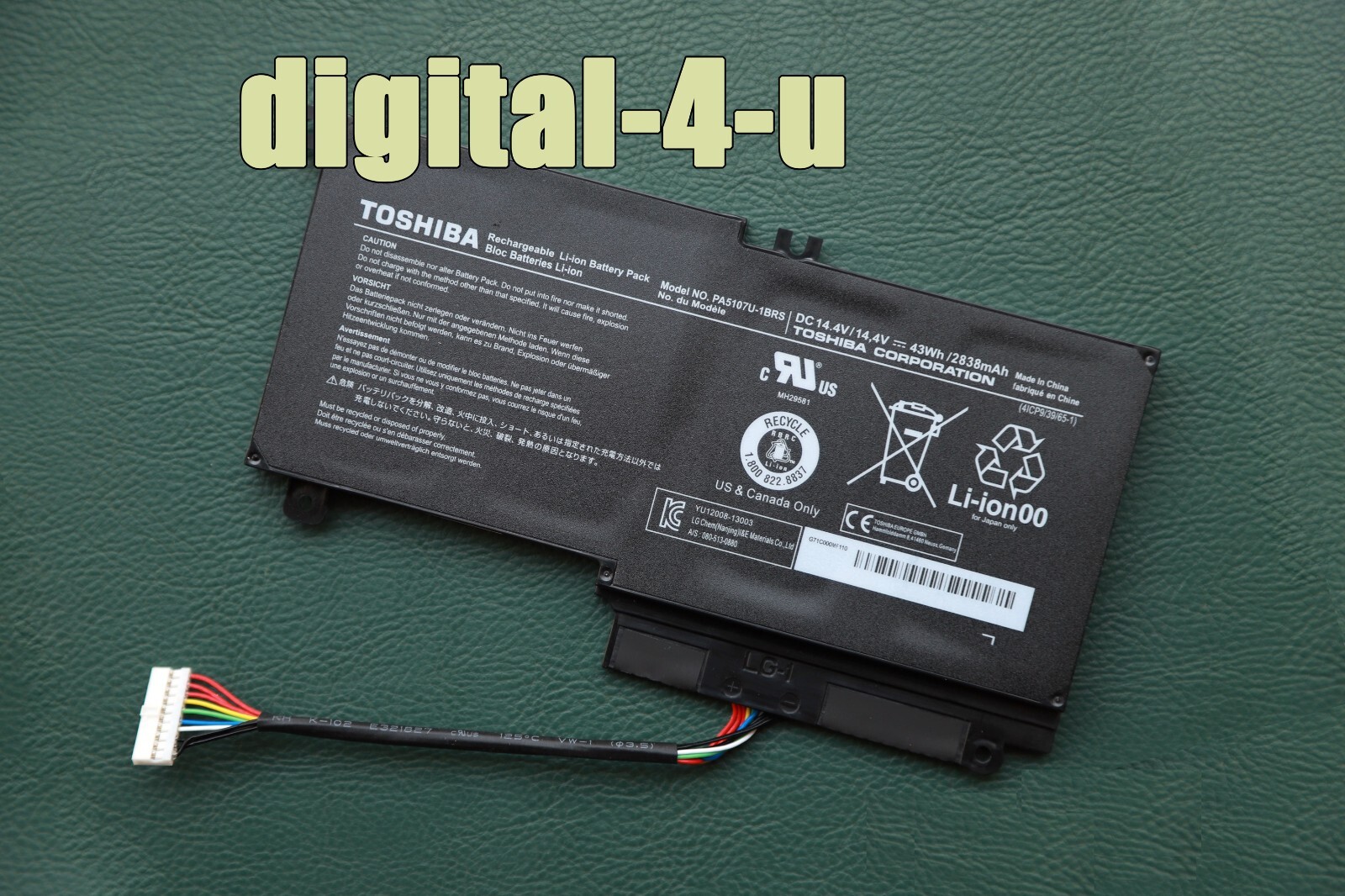 Original PA5107U-1BRS Battery for Toshiba Satellite L45 L50 L55t S55 P55 L55 P50