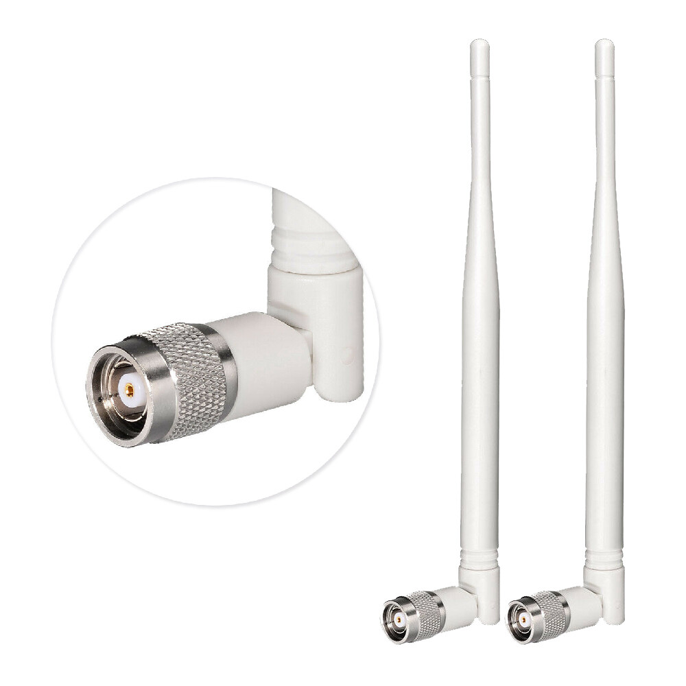 WiFi Antenna 2.4GHz 5dBi RP-TNC Aerial 2-Pack For Linksys WRT54GL WiFi Router AP