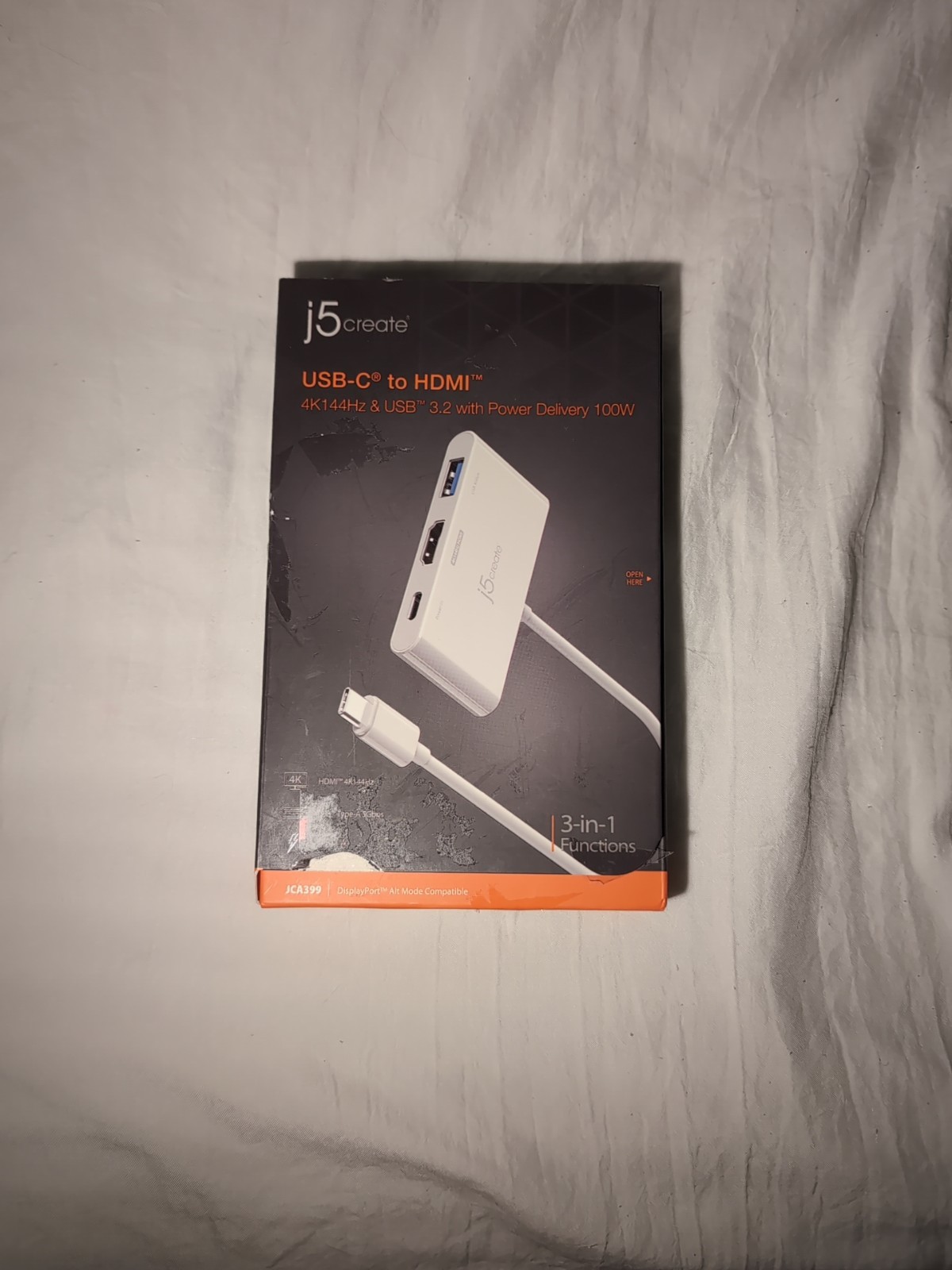 j5 Create USB-C to HDMI JCA399 (D2) with power delivery 100w NEW (e4)
