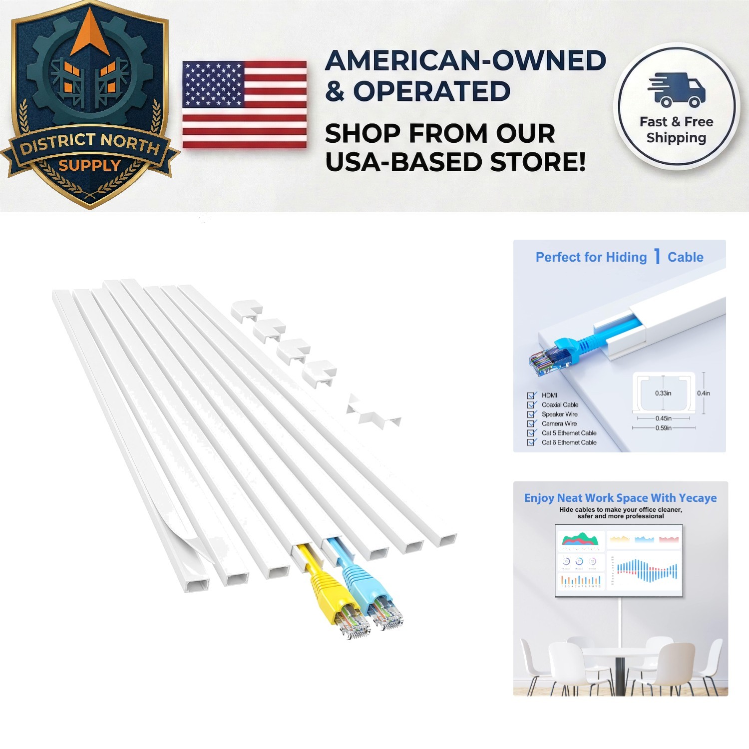 Elegant 113in Cord Hider Kit - Easy Installation for Clean Cable Management