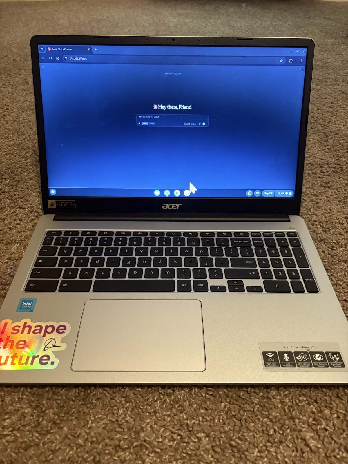 Acer Chromebook 15.6in FHD Celeron N4500 4GB 8GB SSD Chrome OS