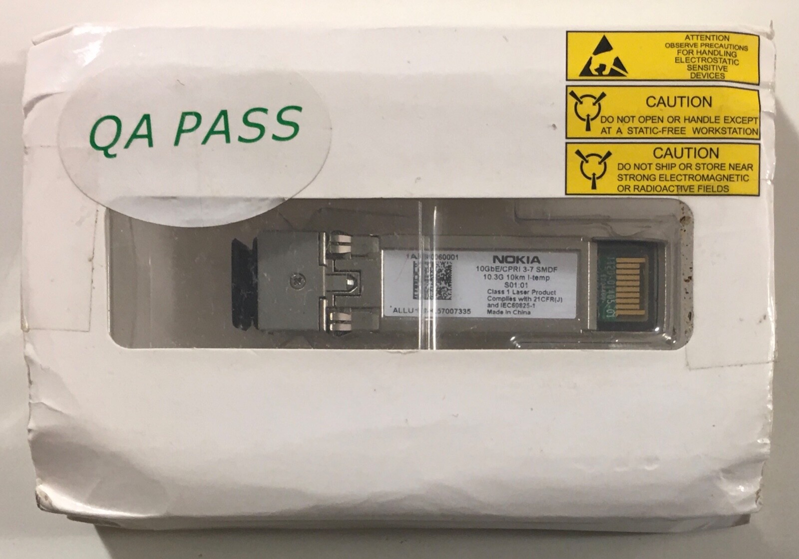 NOKIA 1AB410060001 10GbE/CPRi 3-7 SMDF 10.3G 10km I-temp Optical Transceiver NEW
