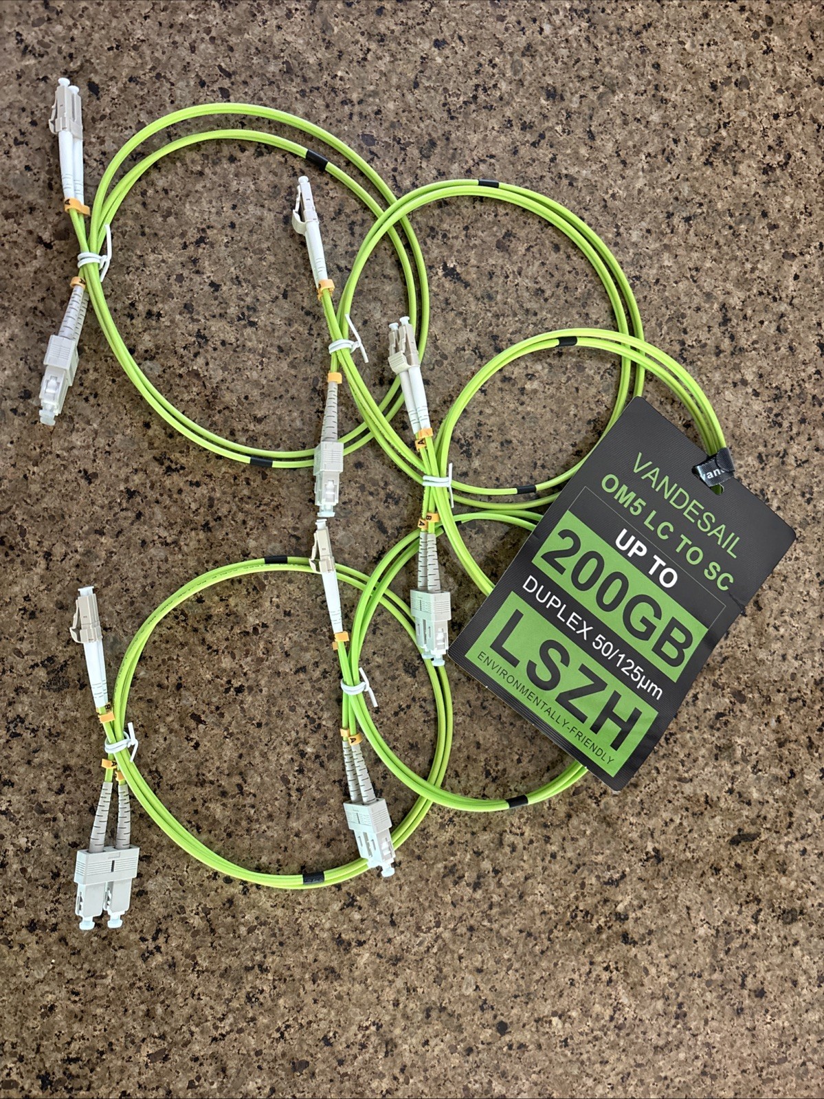 Vandesail 5 Pack Om5 Lc To Sc Up To 200gb Lszh