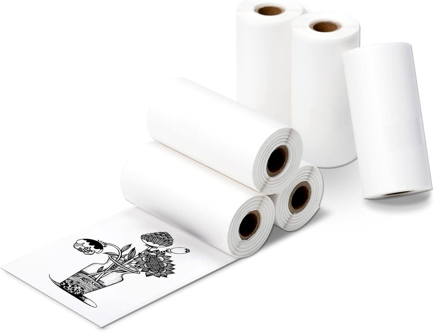 6 Roll Mini Sticker Printer Photo Paper 57 X 30Mm Thermal Sticker Paper