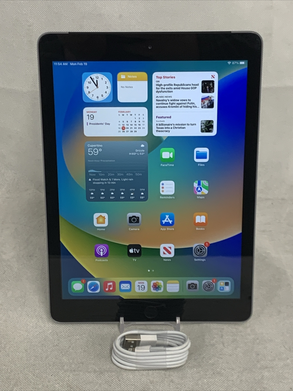 Apple iPad 5th Gen. Wi-Fi + Cellular (Unlocked), 9.7in - Space Gray