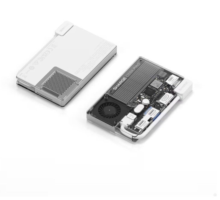 1TB Portable SSD with Active-Cooling Fan, 4-Port Hub with HDMI 2.1, 10 Gbps Bui