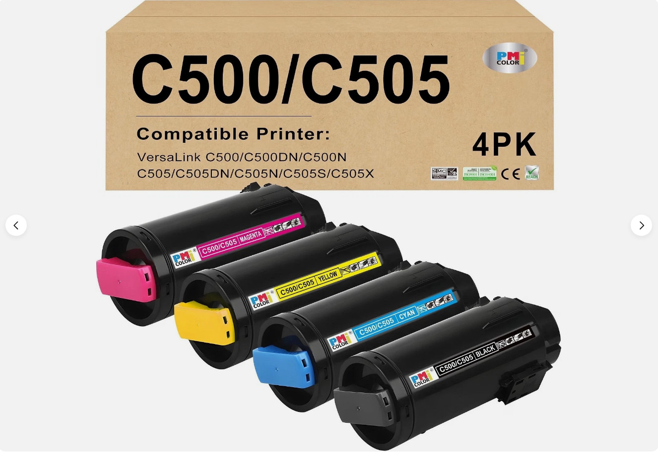 ** NEW Xerox Toner | C500 / C505  | 106R03862 | Black/Color | Compatible | 4-Pak