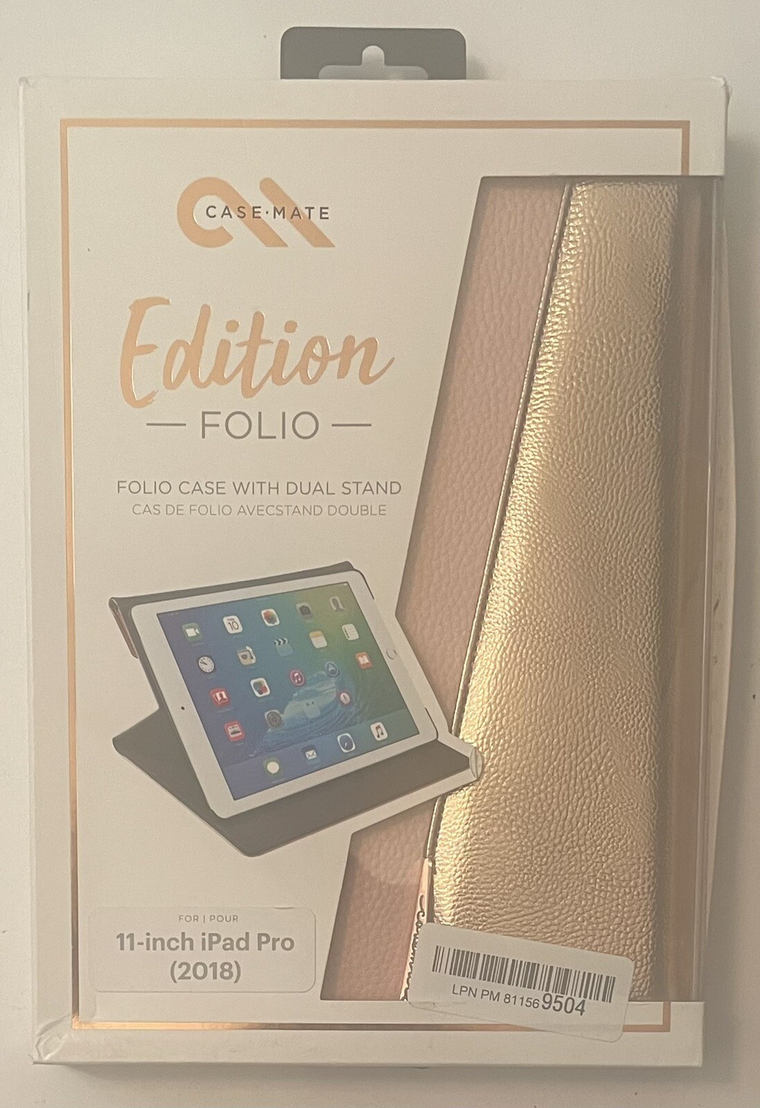 Case-Mate Edition Folio Dual Stand Case For 11" iPad Pro 2018 Rose Gold Pink