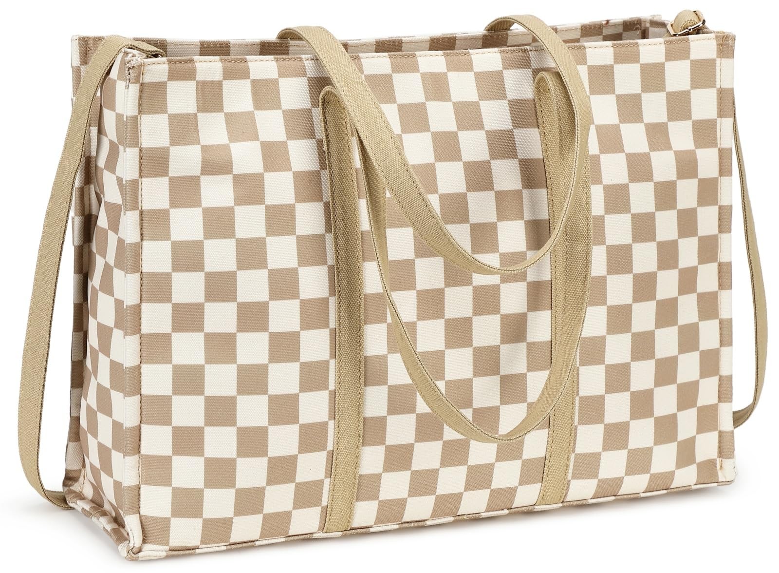 Bolso de mano para portátil de 15,6 pulgadas para mujer, bolso de hombro de lona