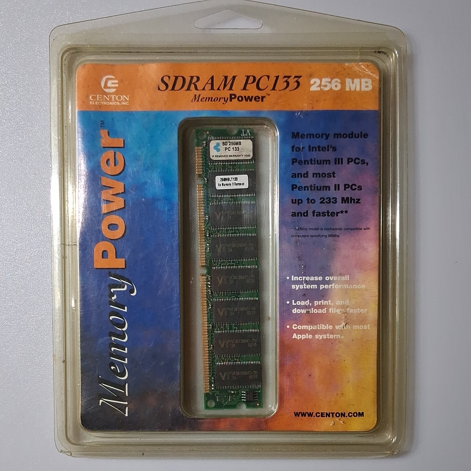 Centon 256MB 32Mx64 PC133 Dimm SDRAM 33MHz Memory Card 256MPC133