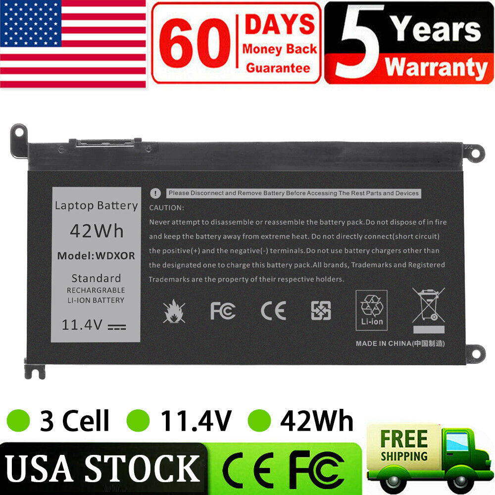🧡LOT Battery For Dell Inspiron 15 7586 7579 7573 7570 7569 7560 WDX0R WDXOR 42W