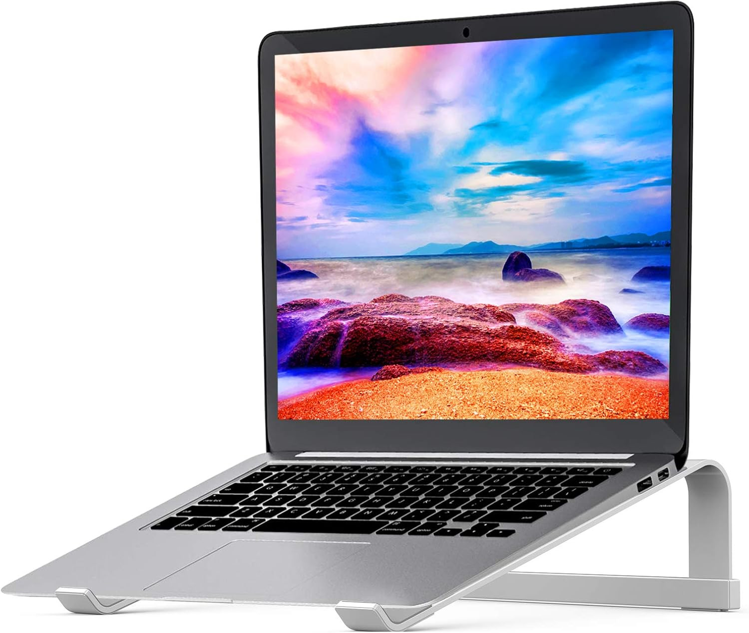 Laptop Stand for Desk，Stable Macbook Pro Stand，Ergonomic Aluminum