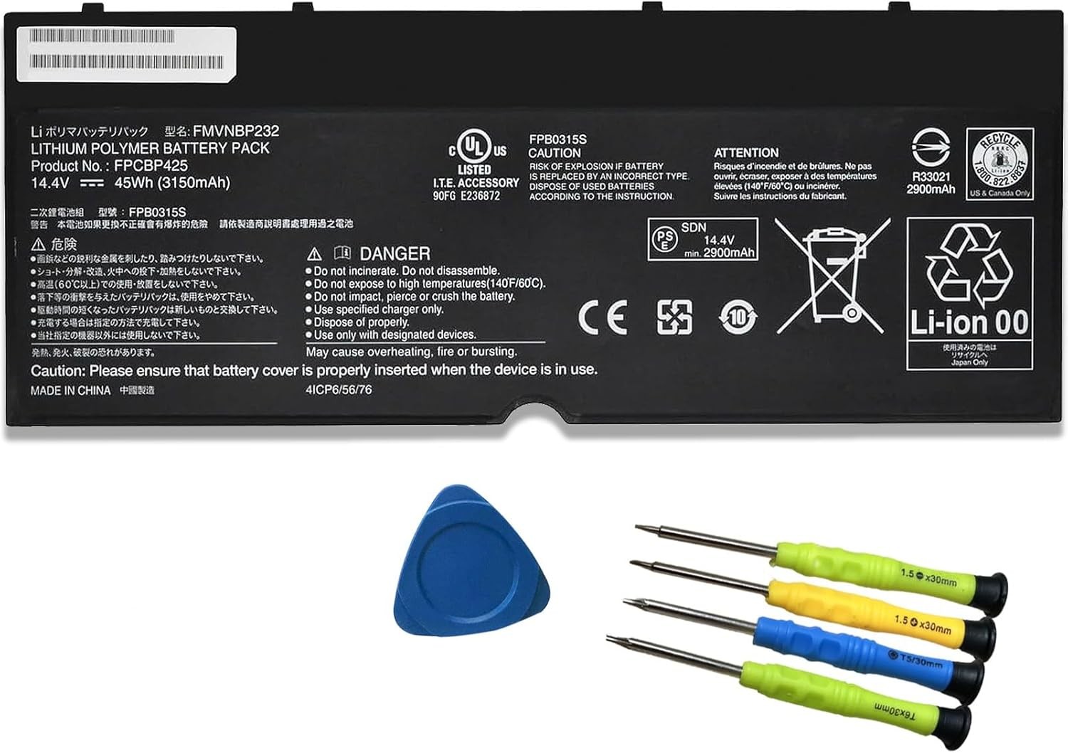 FPCBP425 FMVNBP232 FPB0315S FPCBP425AP Laptop Battery Replacement for Fujitsu