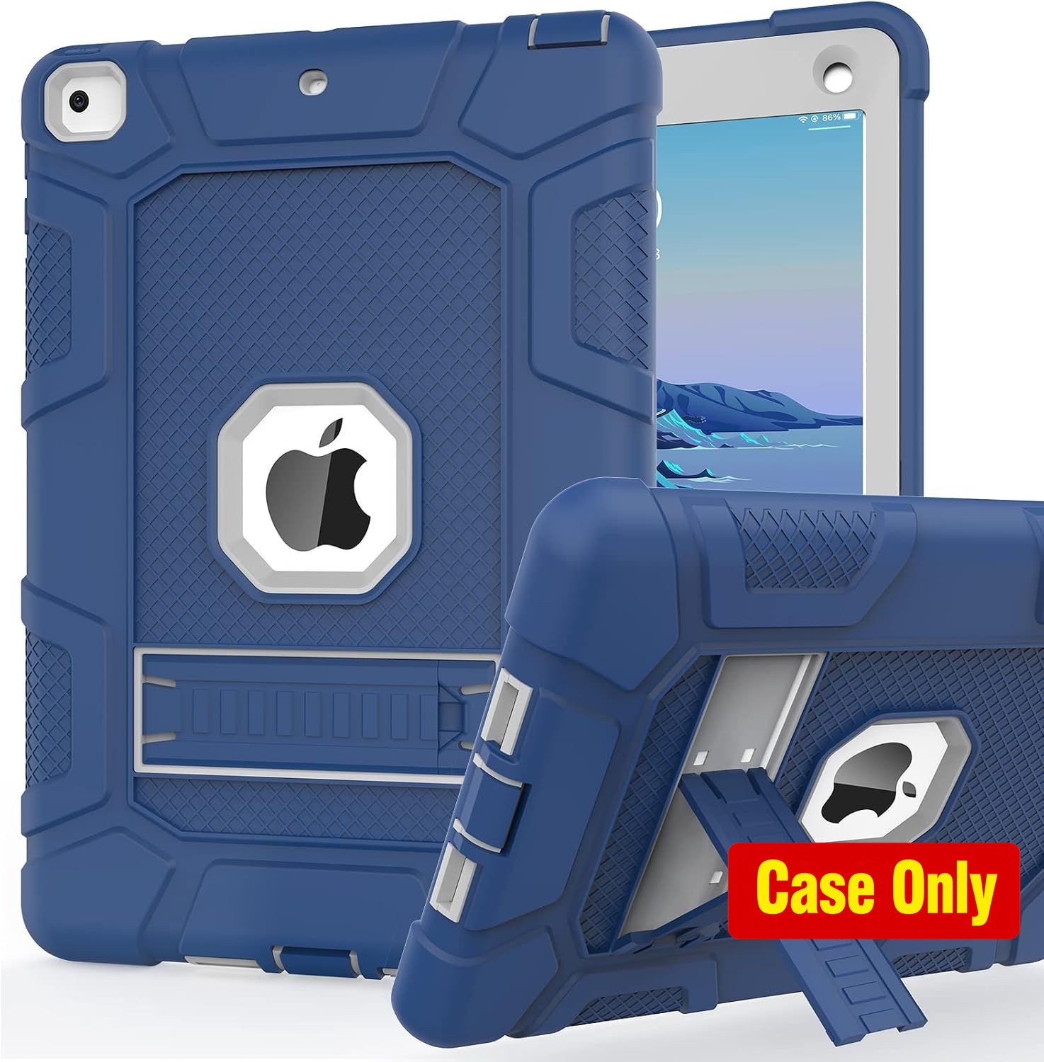 Case for iPad mini 4/5 7.9 Inch, Shockproof Rugged Drop Protection with Kickstan