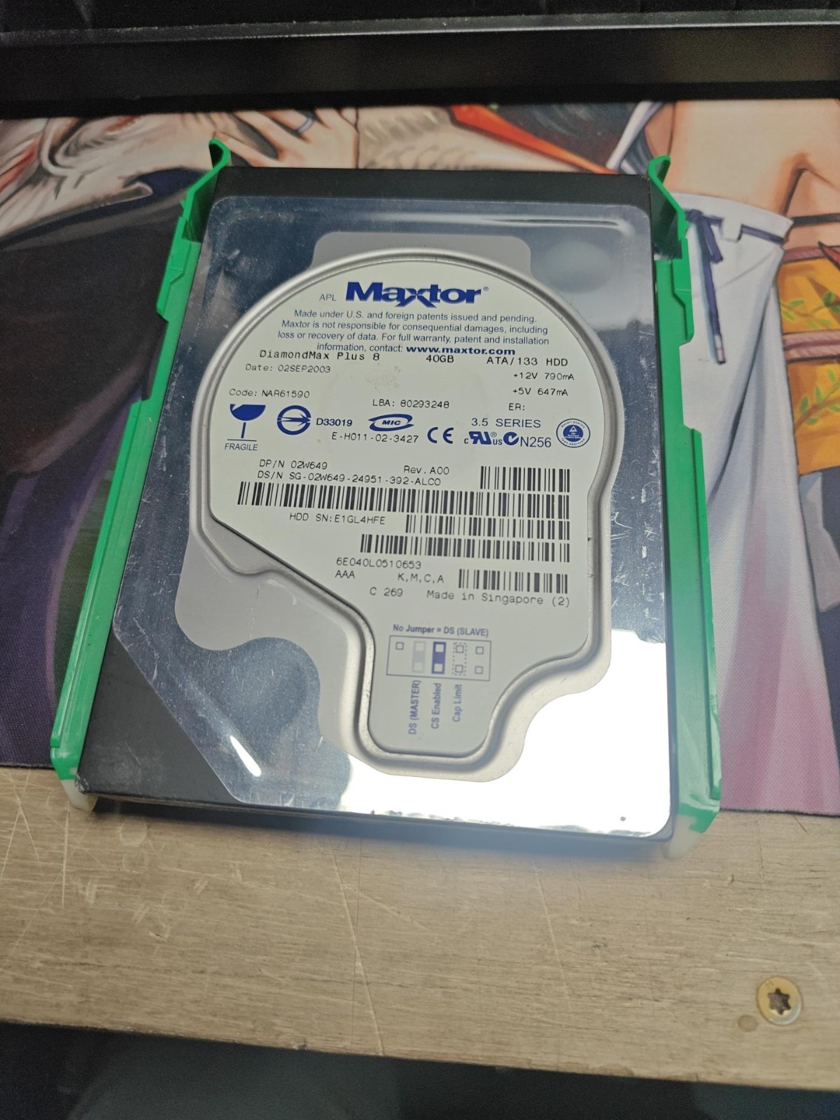 Maxtor DiamondMax Plus 8 40GB 6E040L0 IDE PATA 7200RPM 3.5" Hard Drive Dell