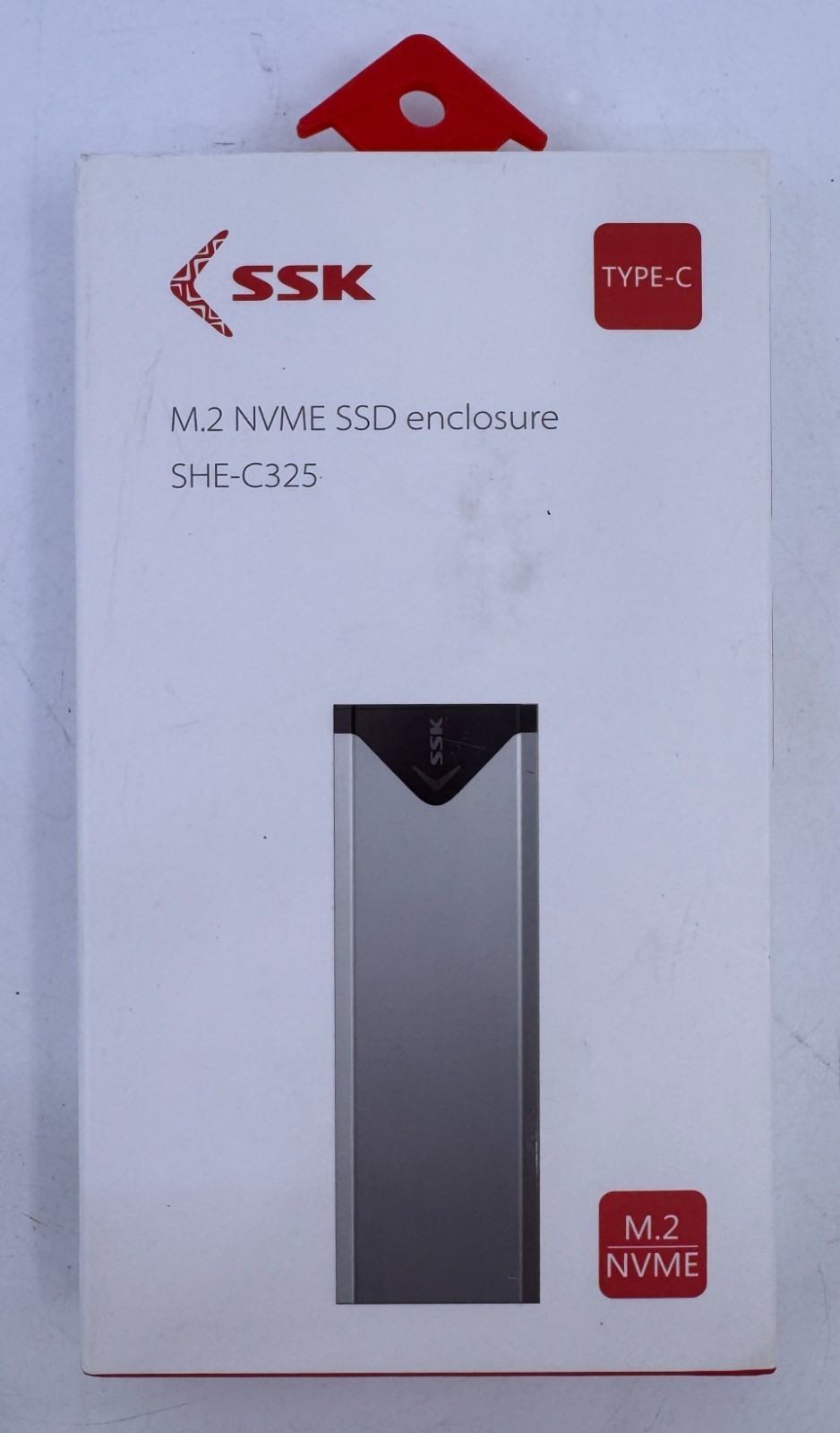 SSK SHE-C325 M.2 NVME SSD Solid State Drive Enclosure Adapter w/ USB 3.1 GEN2